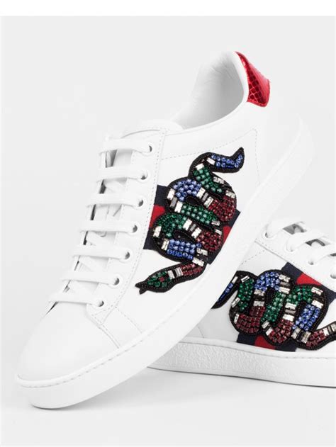 gucci schoenen snake|gucci embroidered snake sneakers.